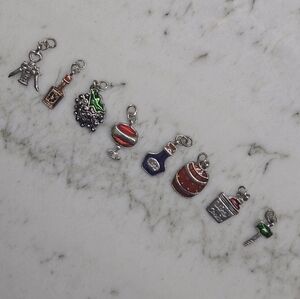 Assorted Wine & Beverage Jewlery Charms